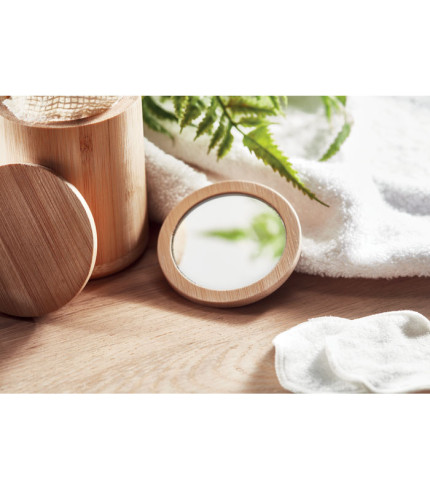 Bamboo make-up mirror