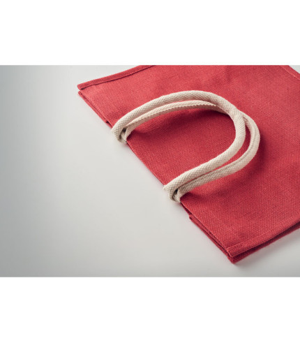 Jute bag with cotton handle