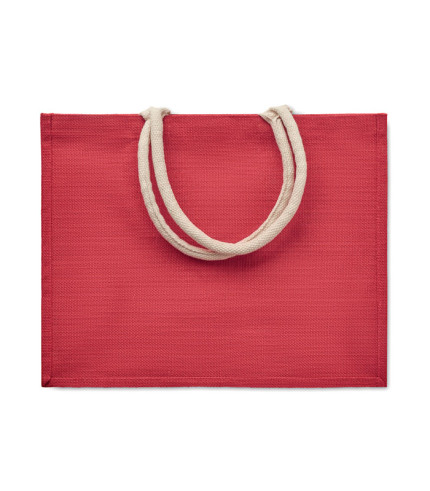 Jute bag with cotton handle
