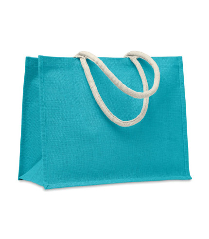 Jute bag with cotton handle