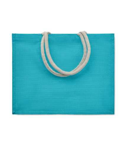 Jute bag with cotton handle