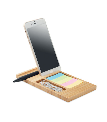 Bamboo desk phone stand