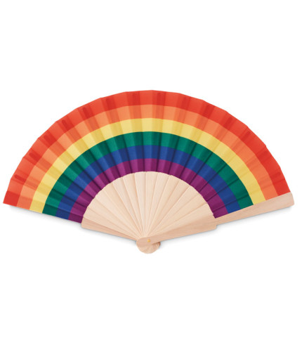 Rainbow drvena ručna lepeza