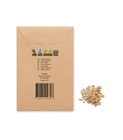 Cvjetovi miješaju sjemenke u omotnici