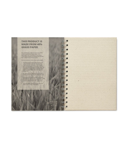 A5 grass notebook 80 lined