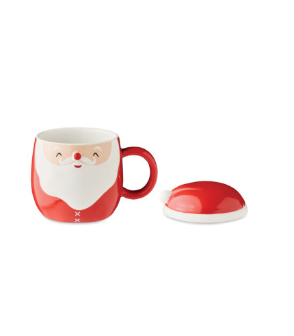 SANTA Ceramic mug with lid 370 ml