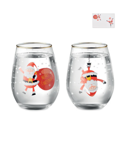 Set of 2 Christmas glasses