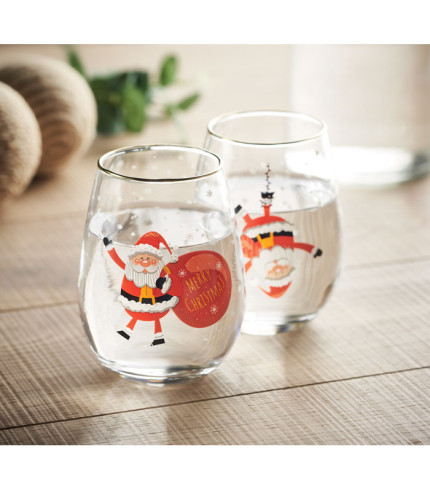 Set of 2 Christmas glasses