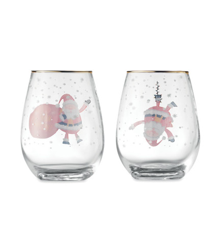 Set of 2 Christmas glasses