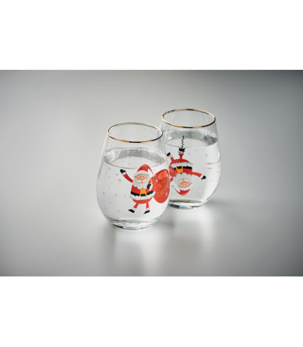 Set of 2 Christmas glasses