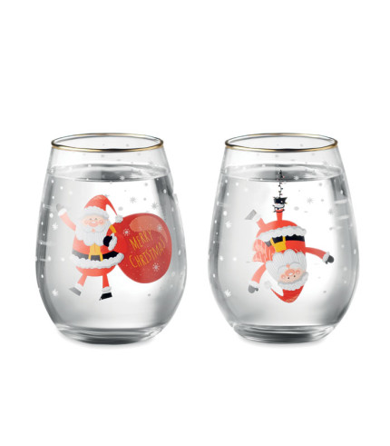 Set of 2 Christmas glasses