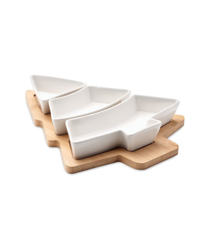 Christmas tree serving tray