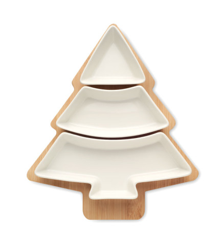 Christmas tree serving tray