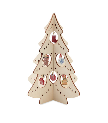 Wooden Xmas tree decoration