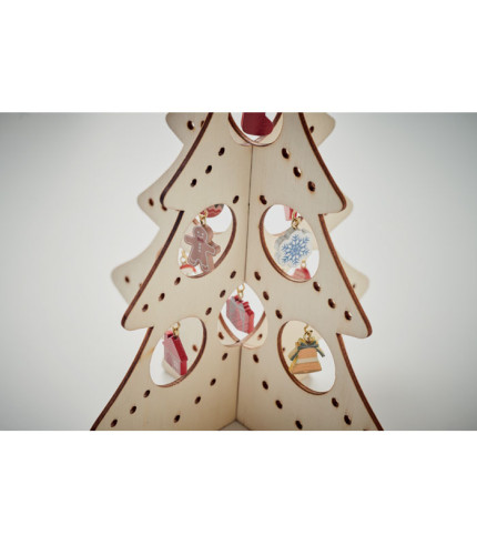Wooden Xmas tree decoration