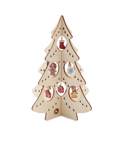 Wooden Xmas tree decoration