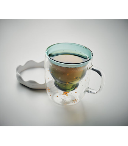 Double wall borosilicate mug