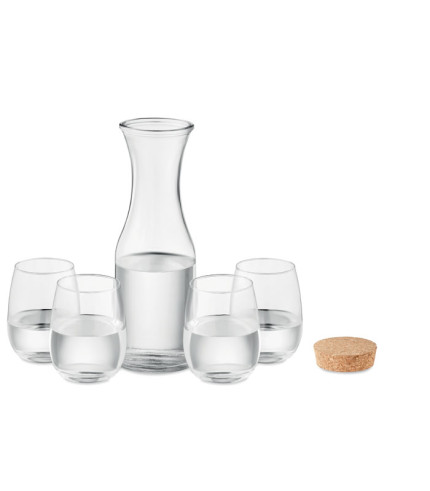 Set of recycled glass drink