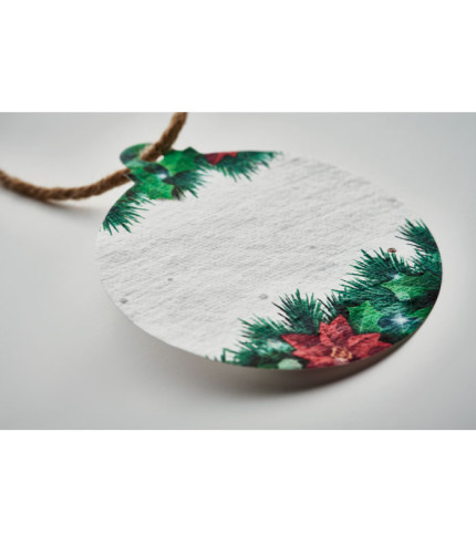 Seed paper Xmas ornament