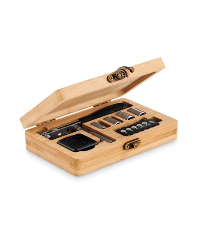 Set alata od 13 dijelova, kofer od bambusa