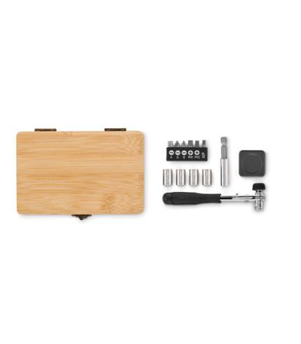 Set alata od 13 dijelova, kofer od bambusa