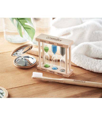 Set od 3 drvena mjerača vremena za pijesak
