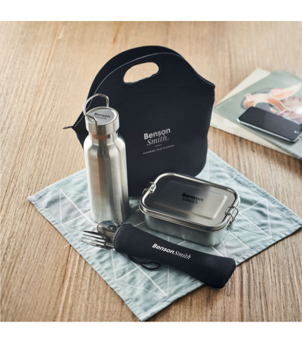 Lunch set in stainless steel