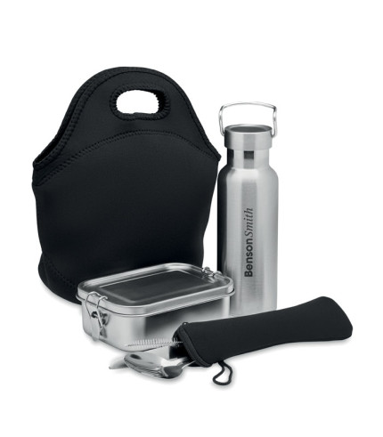 Lunch set in stainless steel