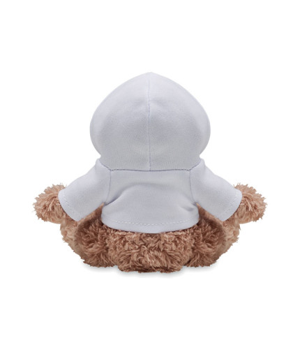 Pas od pliša koji nosi majicu s kapuljačom