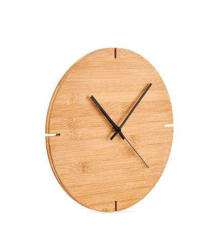 Okrugli zidni sat od bambusa