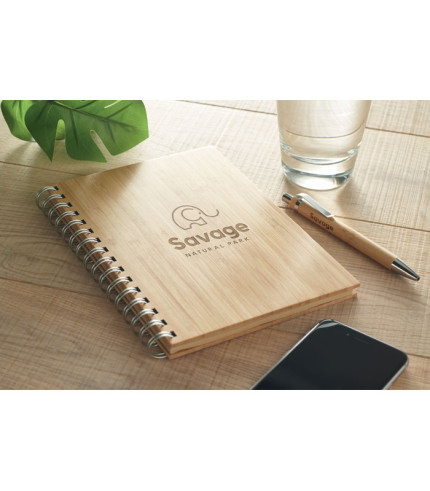 A5 ring bound Bamboo notebook