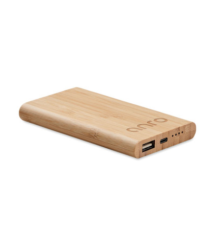 Bamboo power bank od 4000 mAh