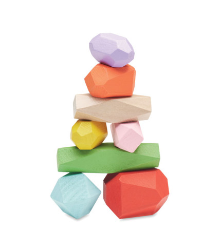 8 drvenih kamenja za slaganje u vrećicu