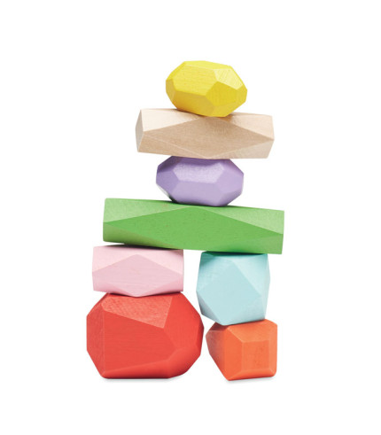 8 drvenih kamenja za slaganje u vrećicu