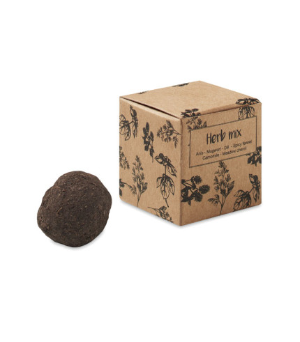 Bomba sa sjemenkama bilja u kartonskoj kutiji