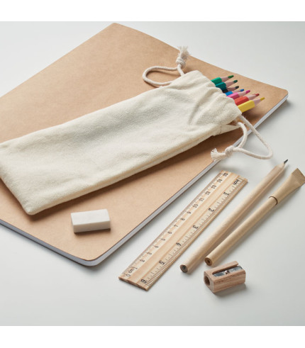 Kids drawing set in drawstring