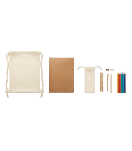 Kids drawing set in drawstring