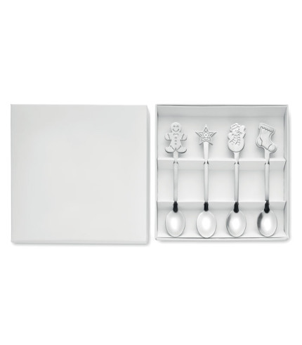 Set of 4 Christmas tea spoon