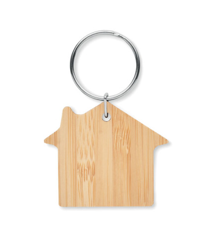Privjesak za ključeve od bambusa u obliku kuće