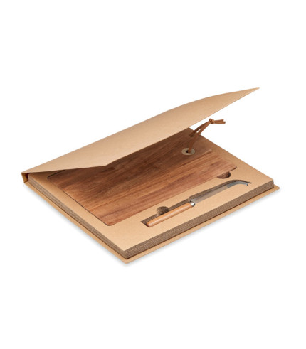 Acacia wood cheese board set