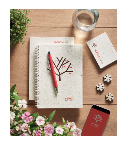 A5 seed paper cover notebook