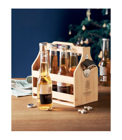 6 sanduka za pivo od bambusa