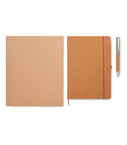 Recycled leather notebook set