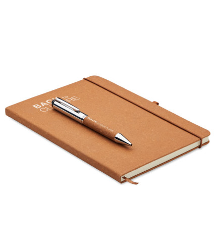 Recycled leather notebook set
