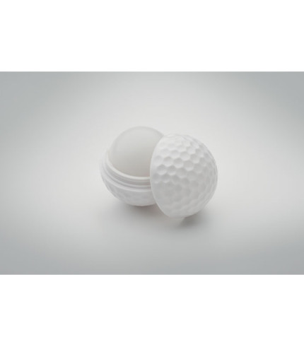 Lip balm in golf ball shape