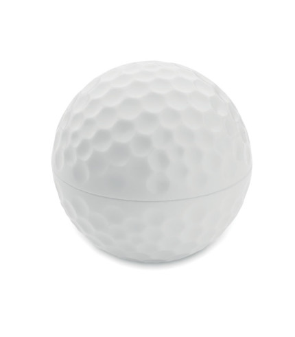 Lip balm in golf ball shape
