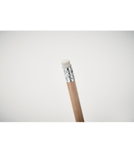 Natural pencil with eraser