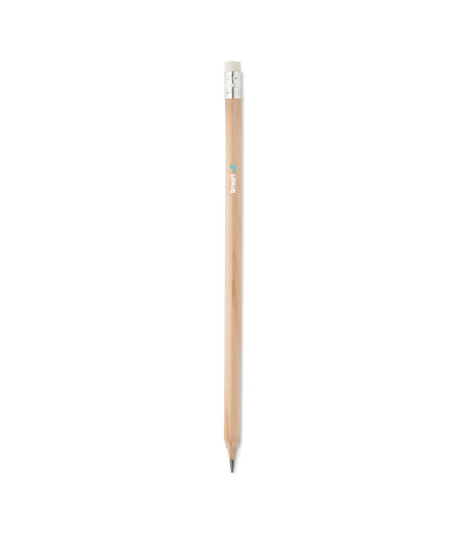 Natural pencil with eraser
