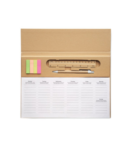 Weekly desktop planner