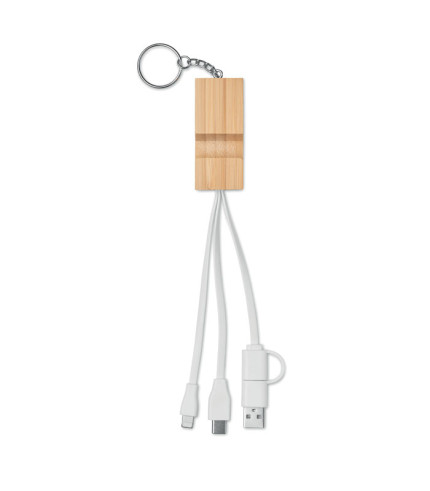 Bamboo key ring and stand